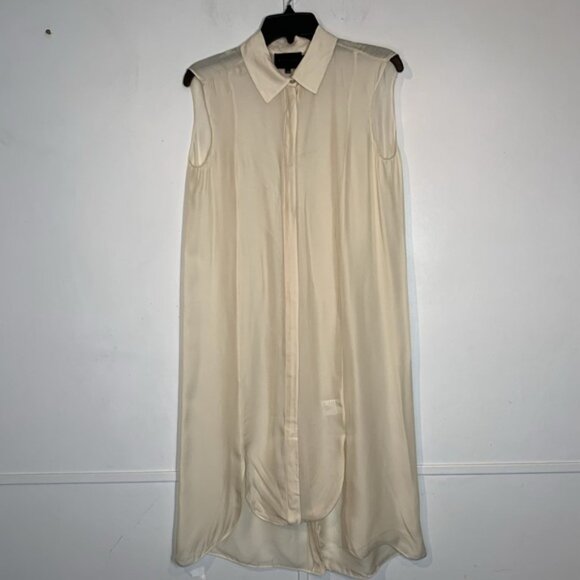 BIRGITTE HERSKIND Norma Silk-Blend Sleeveless Shirt Dress - Picture 3 of 11